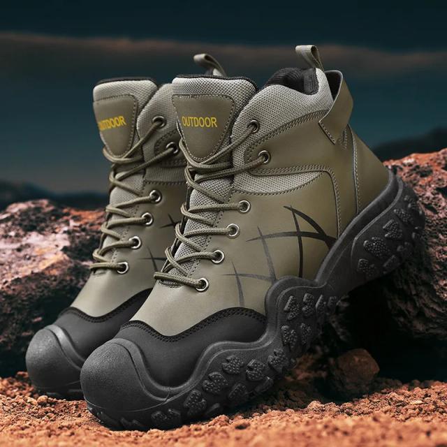 Sapatos Antiderrapantes para Homens: Botas de Deserto e Tênis de Cano Alto Resistentes para Aventura e Trabalho com Estilo e Qualidade Superior
