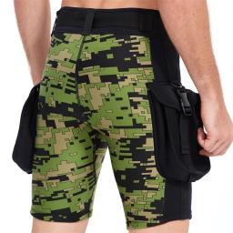 Calças de mergulho em neoprene para homens, shorts de bolso submersíveis, calções de mergulho técnicos, calções de camuflagem, 2,5mm - Image 2