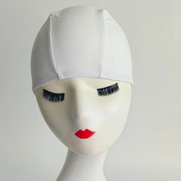 Boné de banho de tecido de lycra de nylon, cores sólidas, verão, piscina, spa, praia, jogo, unissex, touca de natação para mulheres e homens - Image 2