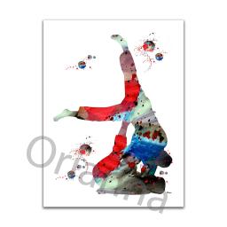 Jiu-jitsu impressão em aquarela bjj poster esportes arte atletas luta artes marciais impressão ju-jitsu decoração quadros em tela - Image 4