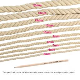 Corda trançada de juta natural para artesanato DIY, corda de ligação de algodão, corda decorativa, 2-20mm, presentes - Image 2