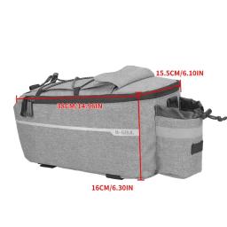 1pc saco de rack de bicicleta, saco térmico de tronco de ciclismo à prova dwaterproof água dobrável pannier traseiro para bicicletas de montanha-design de cinta, tira reflexiva - Image 2