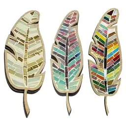 Kit de mosaico artesanal criativo, faça você mesmo, vitral, artesanato, kit de mosaico de penas brilhantes, amantes de artesanato para adultos/crianças - Image 1