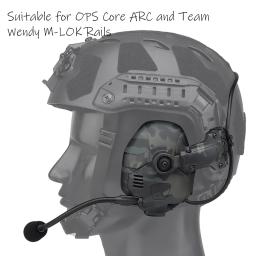 Militares eletrônicos Tiro Armuffs, Tactical Bluetooth Headset, ops Núcleo do Arco e Wendy M-LOK Capacete, Airsoft Caça Ouvido - Image 2
