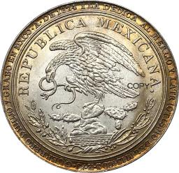 Banhado a Prata Cópia Moeda Comemorativa, Moedas Colecionáveis, Presidente do México, Medalha Guadalupe Victoria, Ww2, Moneda, 1824 - Image 4
