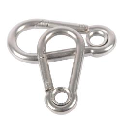 Mosquetão de aço inoxidável, Carbina Snap Hook com Ilhó, Fivela da mola, Chaveiro, M4, M5, M6, M7, M8 - Image 2