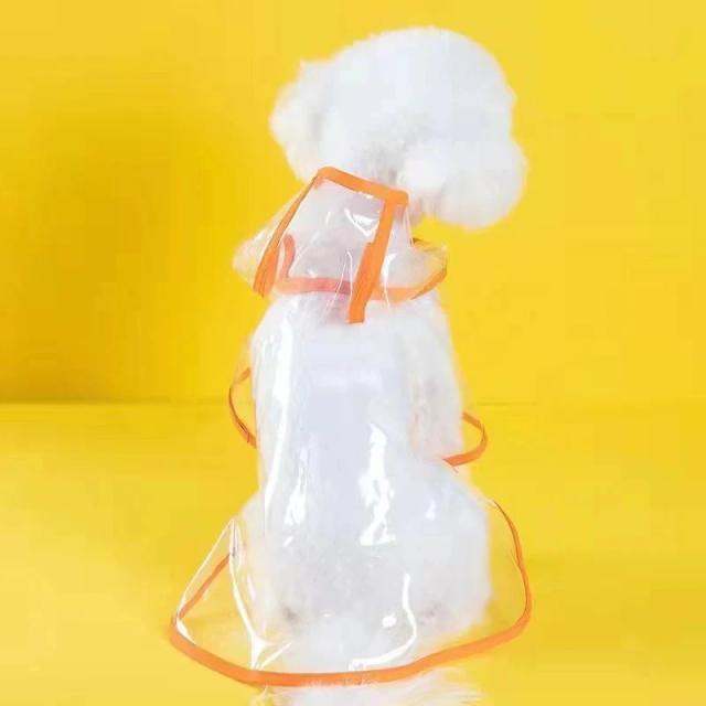 Jaqueta Impermeável com Capuz Transparente para Cães Pequenos - Poncho de Chuva de PVC Macio e Confortável para Pets