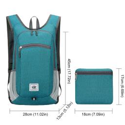 Ultraleve Mochila Portátil Dobrável, Dobrável Montanhismo Saco, Ao Ar Livre, Escalada, Ciclismo, Mochila de Viagem, 15L - Image 6