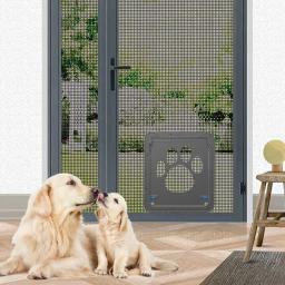 Porta de tela magnética bloqueável para animais de estimação, fácil de instalar, janela de moda, portão ao ar livre, cães e gatos, entrar livremente, ZK30 - Image 2