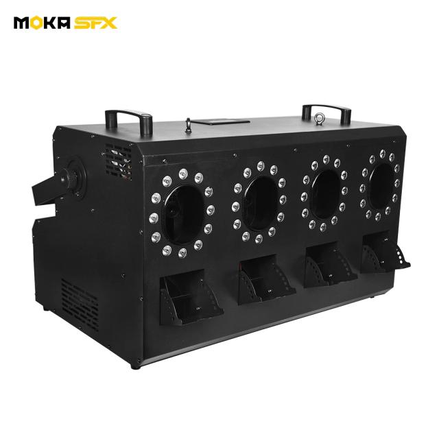 Máquina de Fumaça e Bolhas Moka SFX 1400W com DMX e Luzes RGBW para Eventos de Palco - 4 Modos de Operação e Grande Capacidade