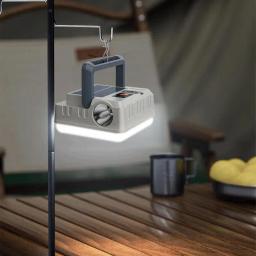 Lanterna de acampamento solar led luz de acampamento solar lanternas recarregáveis à prova dwaterproof água ao ar livre luz portátil acampamento - Image 1