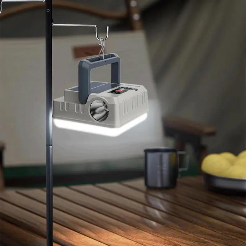 Lanterna de acampamento solar led luz de acampamento solar lanternas recarregáveis à prova dwaterproof água ao ar livre luz portátil acampamento - Image 1