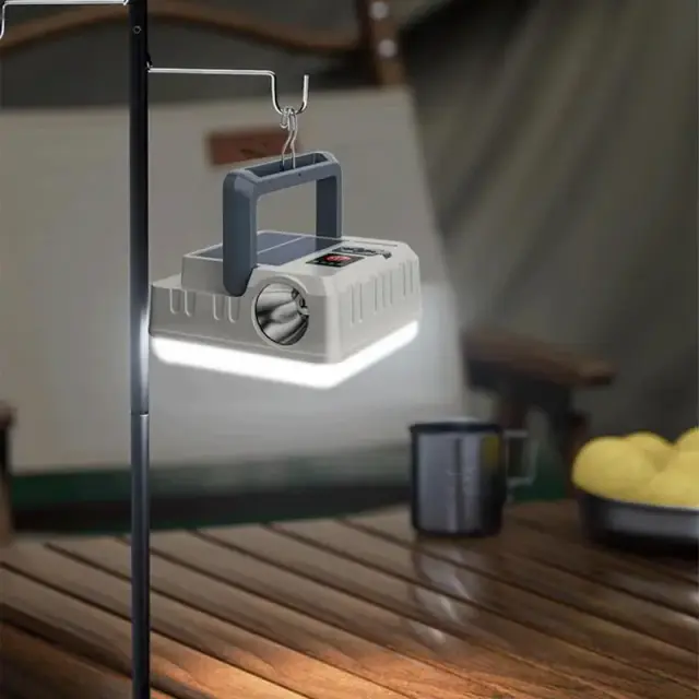 Lanterna Solar LED Recarregável à Prova d'Água para Acampamento - Luz Portátil para Atividades ao Ar Livre