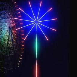2024 luzes led de fogos de artifício bluetooth inteligente rgb cor luzes de fogos de artifício com sincronização de música led fogos de artifício luzes de fadas app controle de voz - Image 2