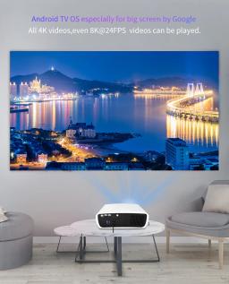 WZATCO-C3S Projetor LED, Full HD 1080P, tela grande de 300 ", Wi-Fi, Home Theater, Smart Video Beamer, Android 9.0, venda quente - Image 6
