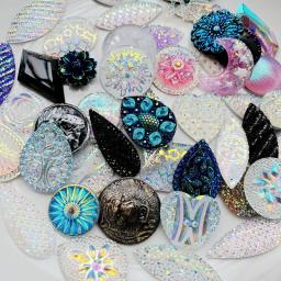 Glitter redondo ab strass gota/cavalo olho em forma de brincos aborígines acessórios decorativos diy jóias fazendo acessórios - Image 6