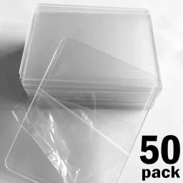 Porta-Cartão Transparente com Película Protetora, Capa do Álbum, Foto e Jogo de Esportes, Idol Organizer, Photo Holder, 1-50 PCs, 3x4 em - Image 1