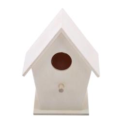 Mini Gaiola De Pendurado De Madeira, Birdhouse Ao Ar Livre, Gaiolas De Jardim, Decoração De Quintal Em Casa, Produtos De Pássaro, Ninho De Papagaio - Image 6