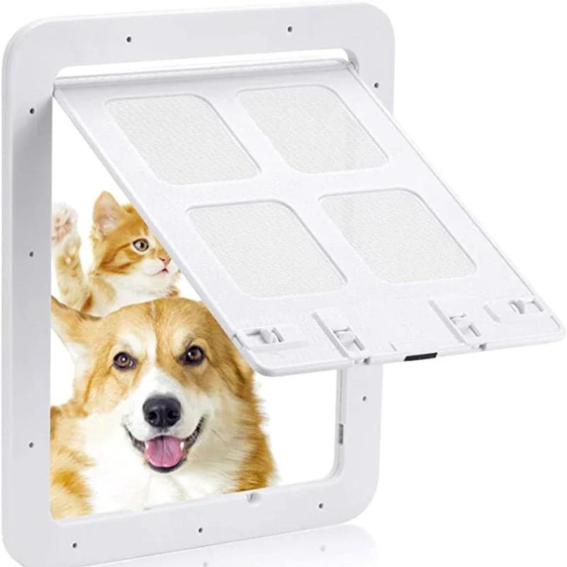 Pet porta nova tela magnética com fechadura segura ao ar livre cães gatos janela portão casa entrar livremente moda bonito jardim fácil instalar - Image 1
