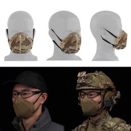 Máscara de Paintball Airsoft tático com Silicone Camada Interna, máscara macia e respirável, se enforma no nariz, metade do rosto protetor, tiro máscara - Image 6