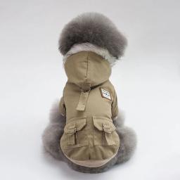Jaqueta militar à prova de vento para animais, roupas para cães e gatos, casaco de cachorro, roupas quentes, fantasia para frio, inverno - Image 5