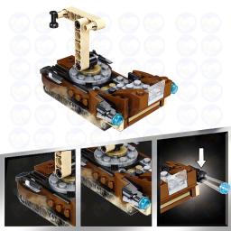 Blocos de construção DIY com arma Lightsaber para crianças, filme soldados, aeronaves artesanais, brinquedos criativos, 2023 novo - Image 4