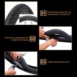 700c 26 "29" forro de pneu de bicicleta almofada de proteção à prova de punctura mtb mountain bike pneu facada almofada anti-rolamento tubo interno pneus esteira - Image 5