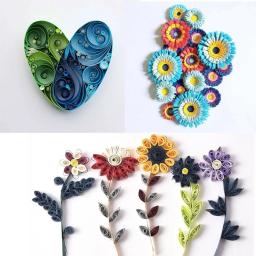 Filigrana Long Stiff Quilling Conjunto de Tiras de Papel, Mix Craft Belching, Arte DIY, 24 Cores, 3 PCs, 5mm, 2 Pacotes, 10mm, 1 Pacote, 24 Cores - Image 5