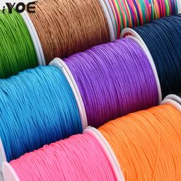 Fio de Nylon para DIY Fazendo Pulseira e Colar, Cord String, Acessórios Artesanais, 28 Cores, 0.8mm, 100m por Rolo - Image 1