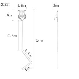 Folha de metal portátil flauta para instrumentos de sopro, partitura musical Stand, saxofone, trompete, trombone, clarinete, marchando Acessórios - Image 6