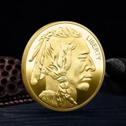 Moedas comemorativas nativas americanas, búfalo indiano americano dourado, medalha de vários anos, 2019-2024 - Image 6