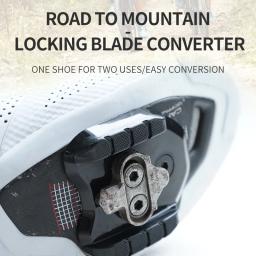 Rrskit bicicleta pedal anti-skid fivela par de botas de estrada converter para montanha chuteiras bloqueio conversor para sapatos - Image 2
