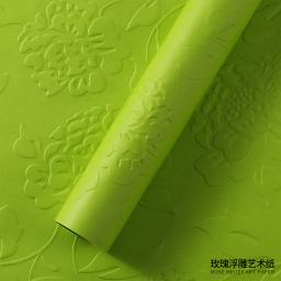 Papel de arte texturizado convexo, 10 peças 58*58cm, à prova d'água, papéis de embalagem de flores, buquê de flores, papel de embalagem tridimensional - Image 4