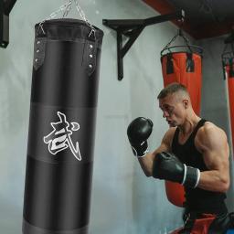 Durável Boxing Heavy Punch Bag com Corrente de Metal, Mosquetão, Fitness Training Gancho, Kick Fight Karatê, Taekwondo, Soco Sandbag - Image 6