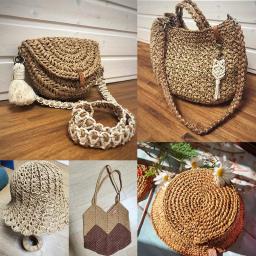 Natural Raffia fios de palha para tricô e crochê, fios de papel, DIY Handmade Sunhat Beach Bag, Freeshipping, 200m, 2023 - Image 6