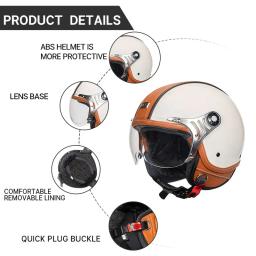Motocicleta rosto aberto metade capacete para homens e mulheres, ciclismo equipamento, motocicleta acessórios, nova tendência - Image 5