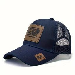 Bonés de beisebol de couro fashion para homens e mulheres, viseiras esporte cavaleiro, chapéu de sol snapback para hombre - Image 2