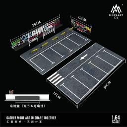MoreArt-modelo aberto do parque de estacionamento, Diorama do parque de estacionamento do Lbwk, suportes fotográficos para modelos do carro e coleção dos presentes, 1:64 - Image 4