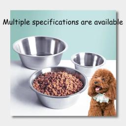 Alimentador de cachorro antiderrapante de aço inoxidável, Pet Food Dish, 3600ml, 16cm, 18cm, 22cm, 26cm, 30cm, 34cm, 38cm - Image 3