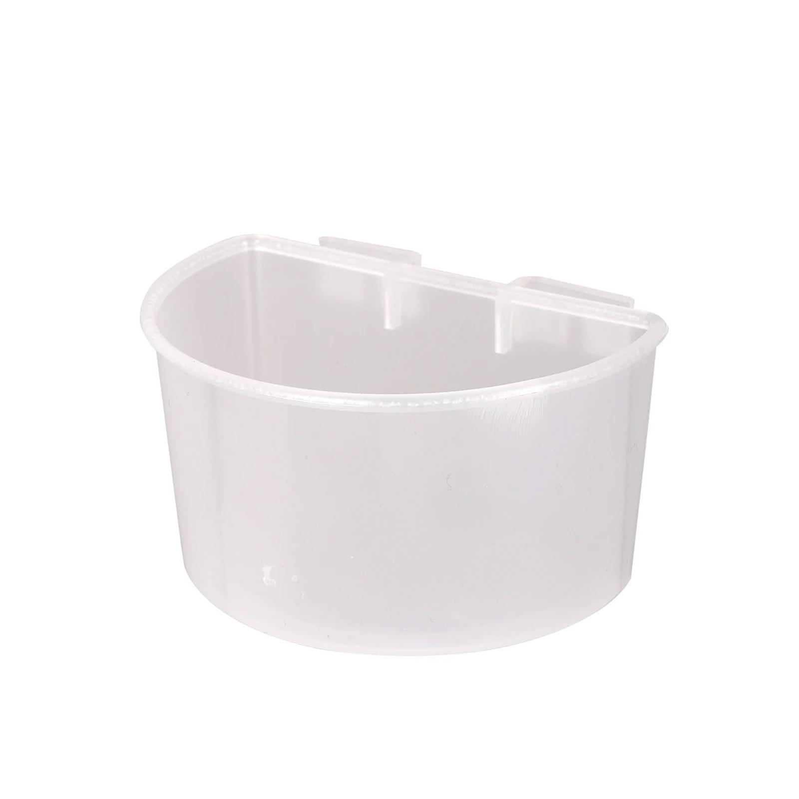 Copo de alimentação de plástico para animais de estimação, alimentador de pássaros, papagaio comida e água tigela, alimentação pendurada calha, copo à prova de respingos, pombos gaiola, gaiola alimentador ferramenta - Image 1