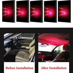 Carro ajustável telhado estrela luz noturna, projetor atmosfera, usb, led, interior, decorativo, dj, natal, 1pc - Image 5