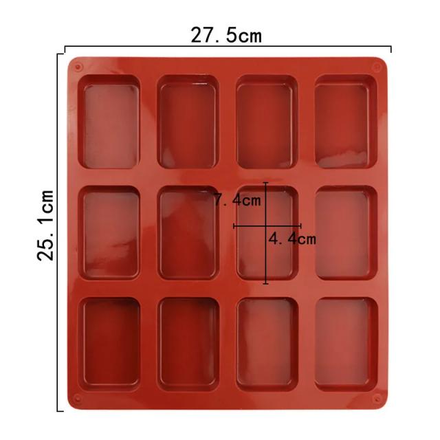 Molde de Silicone Arredondado para Sabão com 12 Buracos - Ferramenta Artesanal DIY de Grau Alimentício
