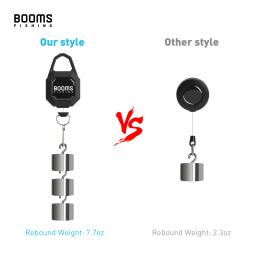 Booms pesca rg4 2 pçs ferramenta de pesca com mosca retractor travamento engrenagem tether resistente chaveiro dadge cabo retrátil accessorie - Image 4