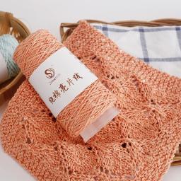Fios de algodão puro com lantejoulas, fios tecidos à mão para crochê e bordados para tricô diy - Image 1