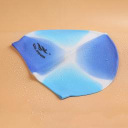 Boné de natação impermeável de silicone para homens e mulheres, cabelo comprido, chapéu elástico de mergulho para adultos e crianças, novo - Image 4