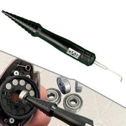 Ferramenta de verificação de rolamento de carretel de pesca, chave de limpeza de inspeção de reparo, pino de rolamento de carretel de pesca, ferramenta removedora de roda giratória - Image 1
