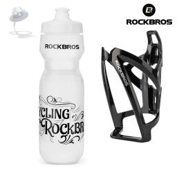 Garrafa de água para bicicleta ROCKBROS 750 ml Garrafa de bicicleta com suporte para esportes ao ar livre Chaleira de ciclismo portátil Garrafa de água Garrafa de água - Image 1