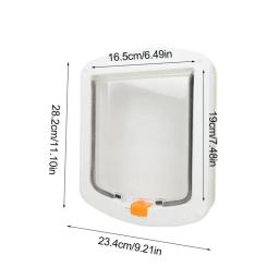 Porta exterior para animais de estimação, porta para cães e gatos, entrada de parede, porta com fecho de segurança 4 vias, porta pequena para cães e gatos - Image 6