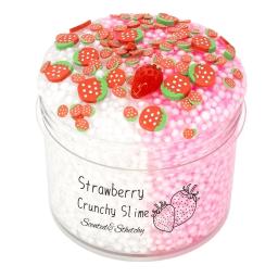 Bola de espuma de lodo de cristal macio 70ml conjunto de lodo transparente com glitter morango kiwi kit de lodo para alívio do estresse - Image 4