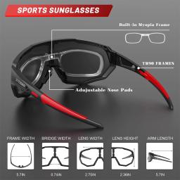 X-TIGER-JPC óculos de sol polarizados ciclismo para homens e mulheres, MTB Bike Riding Goggles, UV400, esportes ao ar livre, Road Bike, Novo - Image 4